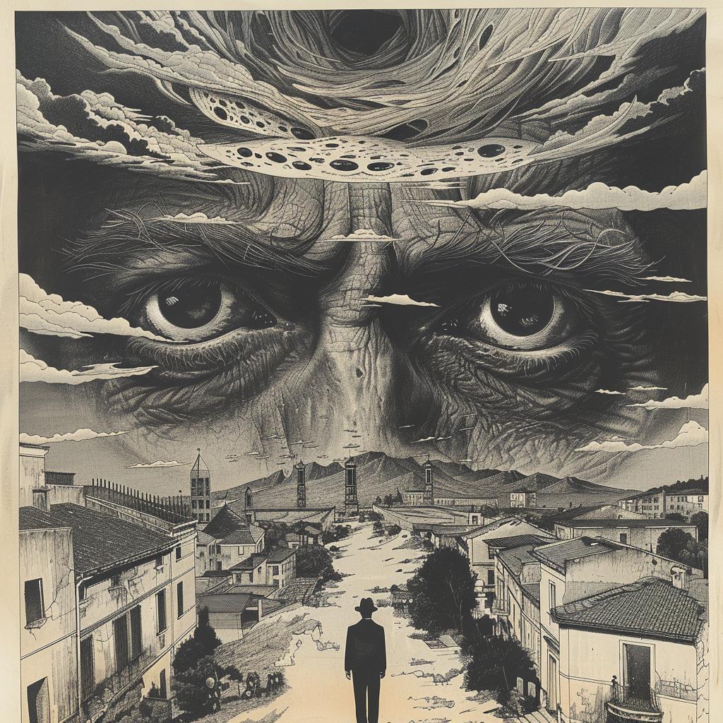 album  art  Risograph  Magritte  horror  poster  film  surreal  design  illustration 1019988