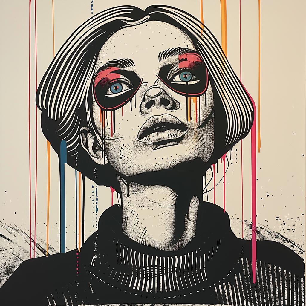 pop  art  sweaterman  blonde  four  eyes  Troy  Brooks  black  background 939461