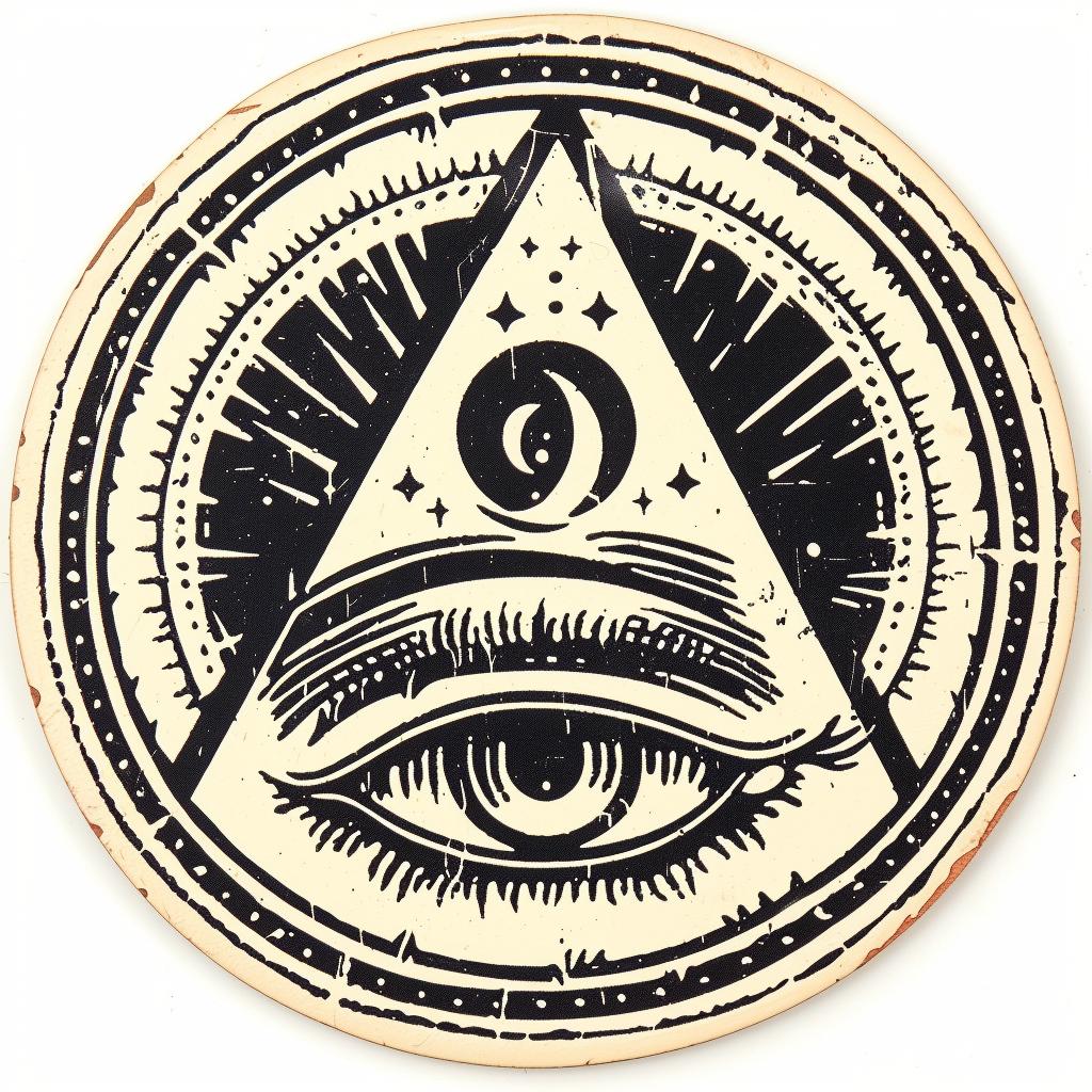 badge  provocative  occult  spiritual  dark  eye  art  illustration  emek  symbol 933880