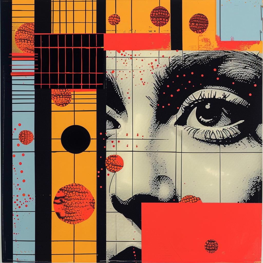 graphic  design  woman  face  art  eyeballs  red  orange  painting  expression 969155