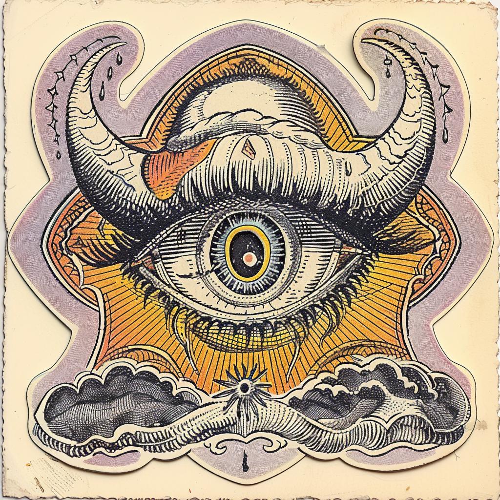 badge  design  eye  horns  occult  dark  symmetrical  provocative  naturalistic  spiritual 934502