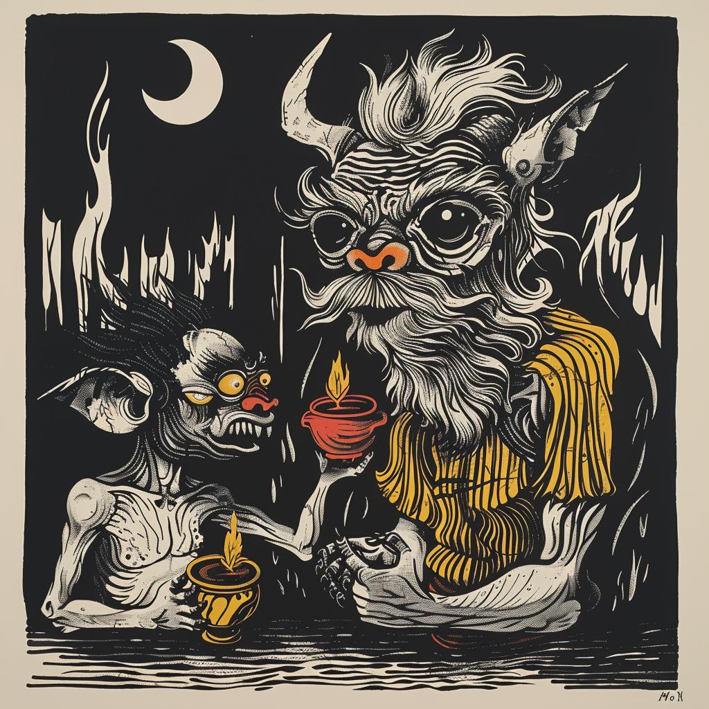 provocative  art  demon  man  introspective  naturalistic  spiritual  terror  dark  occult 936253