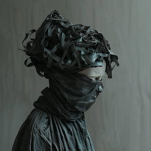 surrealism  woman  zippers  dark  minimalist  figures  absurdity  black  dress  headpiece 1075566