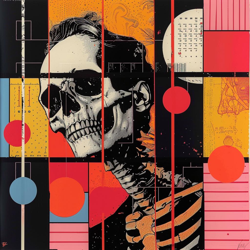 abstract  impressionism  Grim  Reaper  graphic  design  skeleton  red  background  art 968758