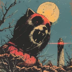 rocket  raccoon  comic  cover  art  creative  surreal  symbolist  hyper-realistic  design 1079819