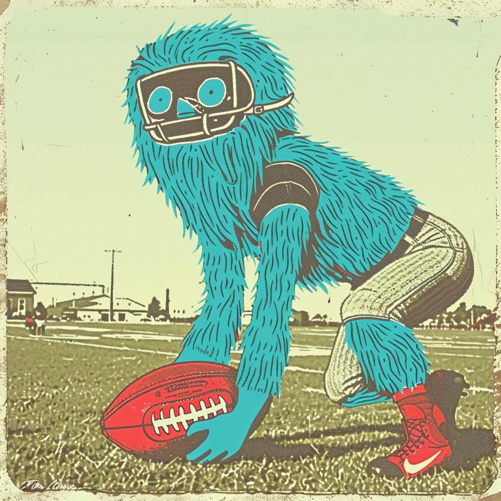football  monster  helmet  ball  cartoon  sport  dynamic  character  action  illustration 940390