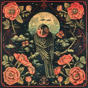 chromolithography  owl  nightingale  metal  print  art  colorful  design  illustration  graphic 1049971