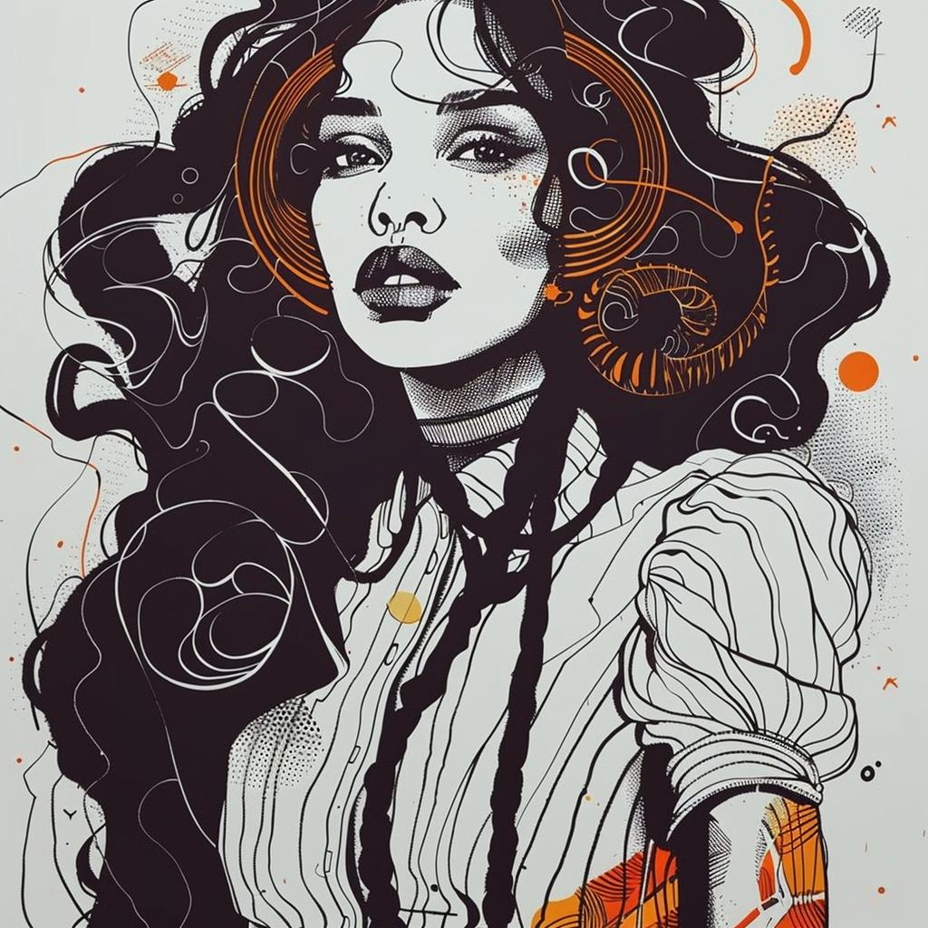 Pop  Art  Kerry  Washington  model  drawing  female  longHair  white  colorful 939004
