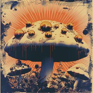 mushroom  gold  balls  art  design  nature  colorful  surreal  elements  whimsical 1038733