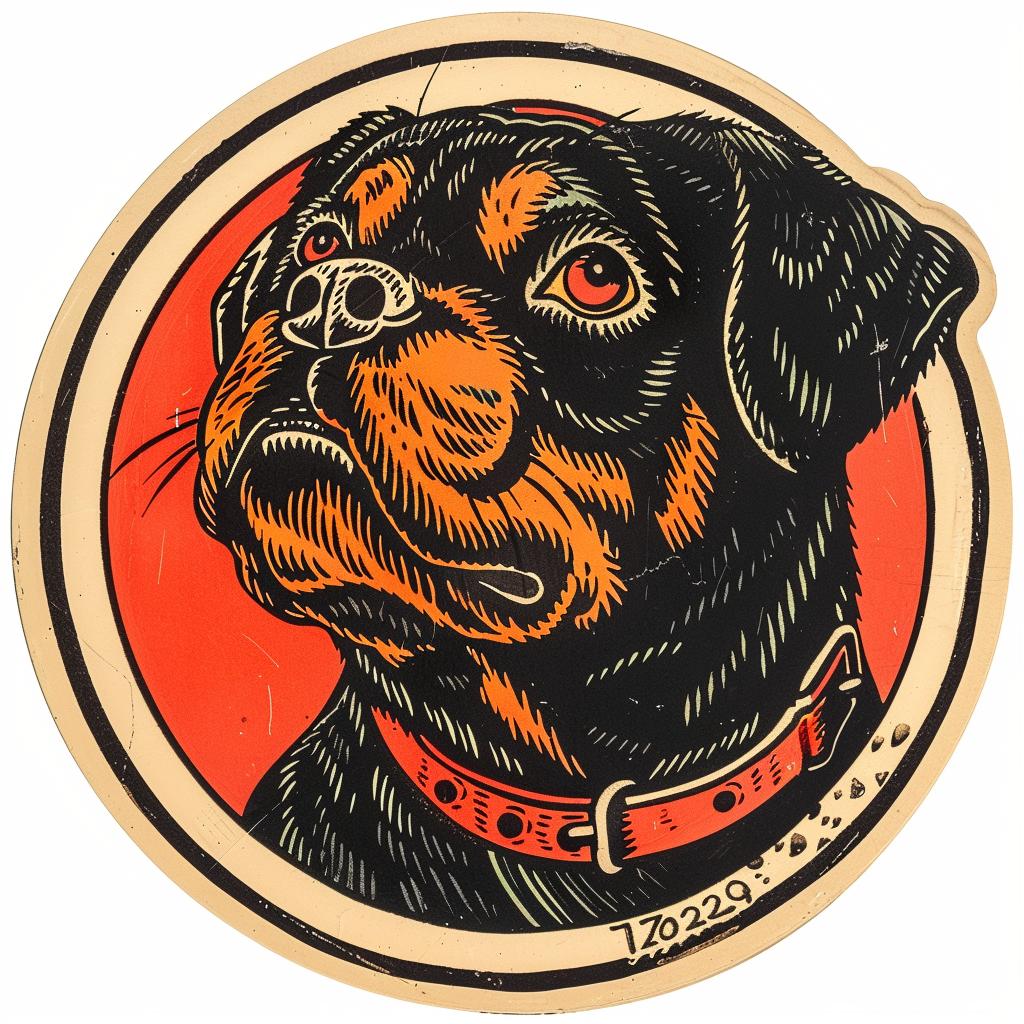rottweiler  dog  sticker  illustration  canine  pet  white  background  portrait  head 942764