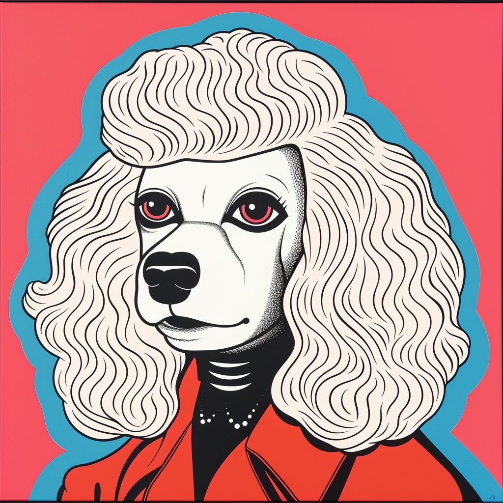 poodle  painting  fur  white  animal  realistic  portrait  texture  fluffy  domestic 973614
