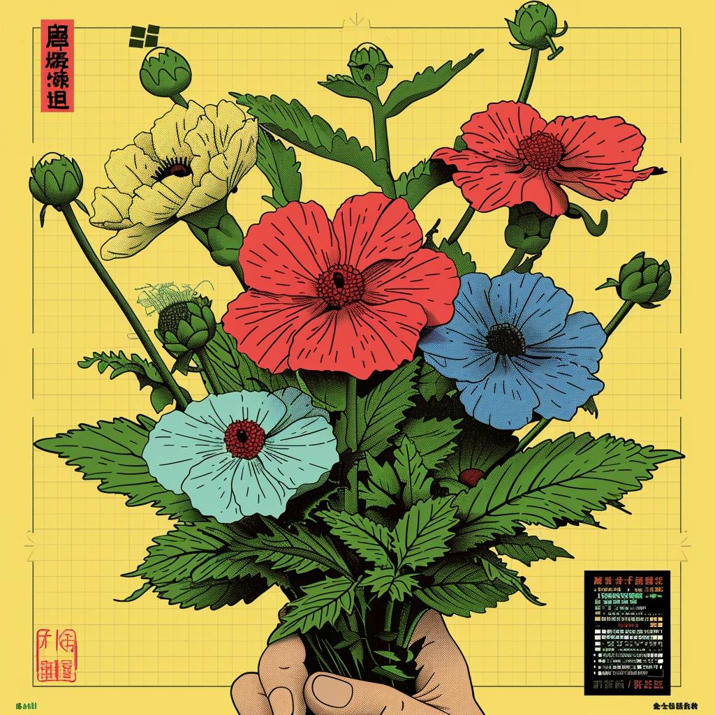 flowers  bloom  animated  illustration  vibrant  hand  colorful  beauty  nature  art 945096