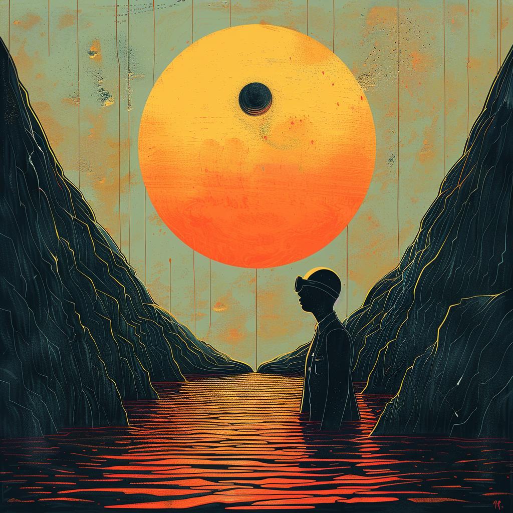 moon  painting  surreal  sharp  person  glow  volumetric  natural  art  imagination 963024