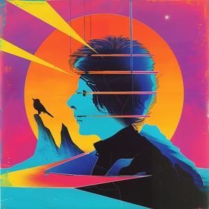 album  cover  surreal  hyper-realistic  screenprinting  Symbolist  colorful  psychedelic  music  art 1079731