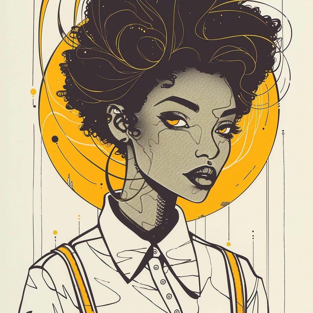 Pop Art  afro  Troy Brooks  drawing  female  figure  whimsical  colorful  style  artwork 938688