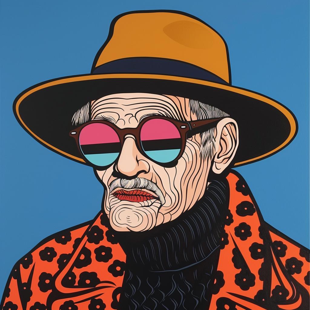Painting  Old  Man  Sunglasses  Hat  Portrait  Figurative  Aging  Realism  Character 972780