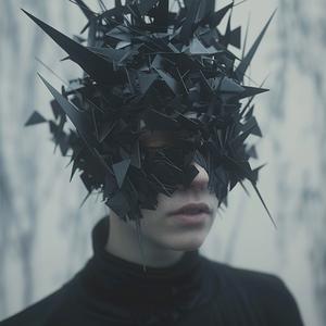 surreal  female  mask  spikes  dark  art  minimalist  absurdity  linda  gün 1075573