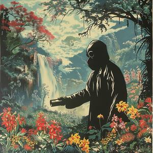 man  gas  mask  flowers  poster  chromolithography  art  environment  design  graphic 1050375