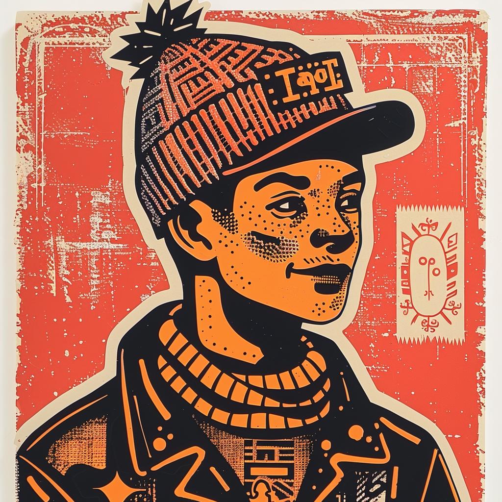 aggressive  streetwise  young  boy  hat  scarf  simple  minimal  culture  poster 949688