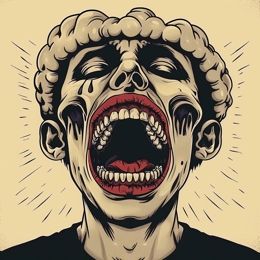 Zombie  Mouth  Open  Terror  Dark  Occult  Art  Introspective  Spiritual  Machine 931550