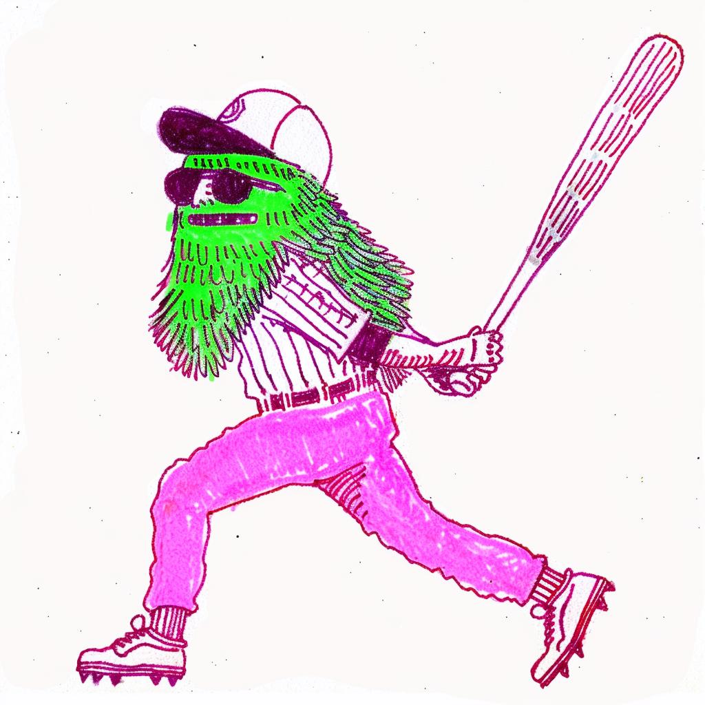 baseball  player  cap  bat  drawing  man  beard  sunglasses  sports  illustration 940360