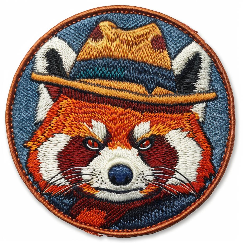 patch  red  panda  hat  bowtie  chenille  streetwear  angry  simple  contrast 954863