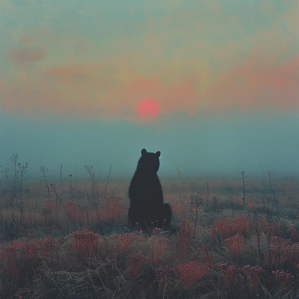 album  art  landscape  bear  silhouette  surreal  glow  lighting  photography  color 1032366
