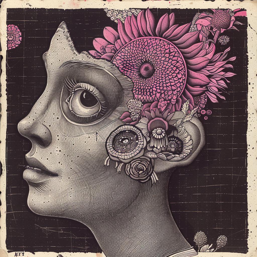 surreal  flower  woman  head  Ukiyo-e  creative  Japanese  intricate  artwork  detailed 916198