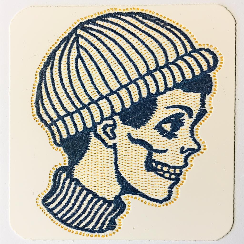 sticker  skull  knit  streetwear  hip-hop  minimal  stitch  symmetrical  white  cap 961122