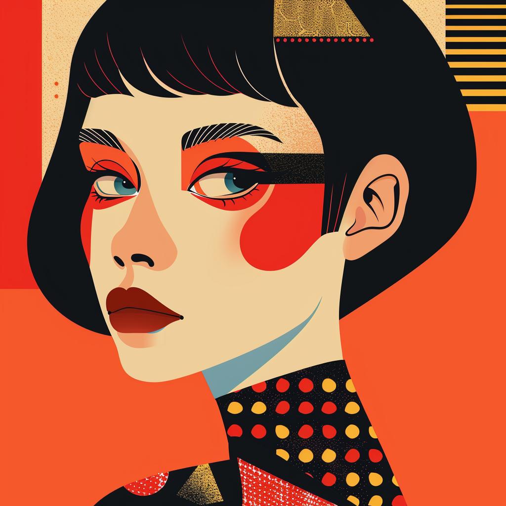 abstract  art  minimalist  portrait  elegance  geometric  colorful  modern  woman  striking 929327