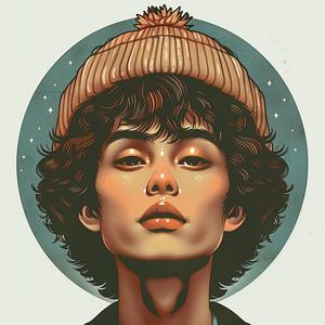 digital  illustration  young  man  curly  hair  artwork  creative  graphic  design 1077522