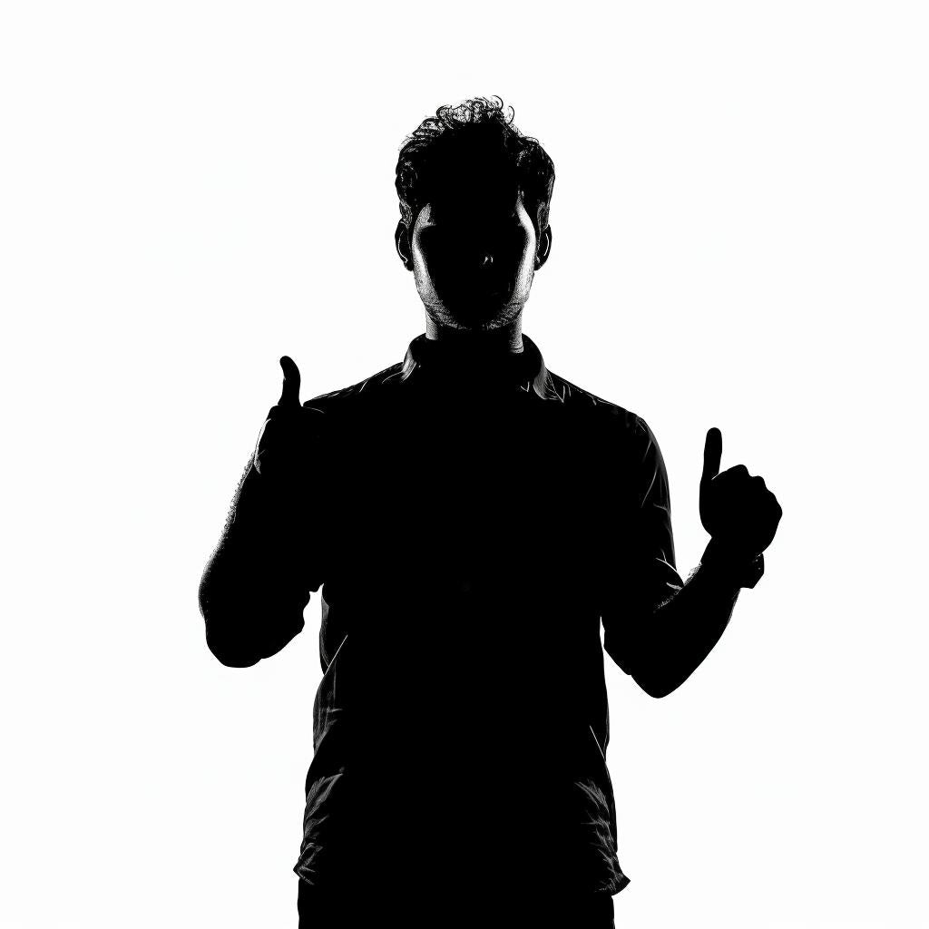 silhouette  man  gesture  sign  language  thumbs  up  black  illustration  white 954173