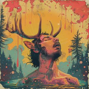 album  cover  forest  person  chromolithography  art  design  music  illustration  vibrant 1054456