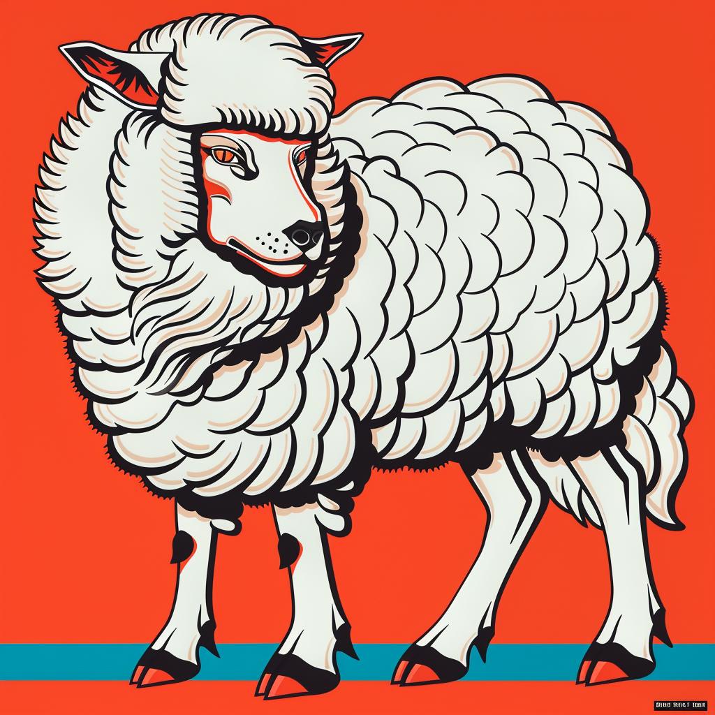 mythical  creature  sheep  orange  background  fantasy  unique  artistic  whimsical  nature 941205