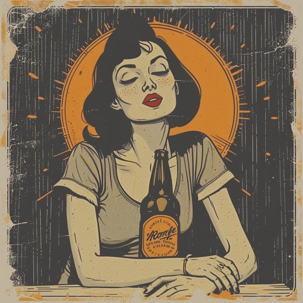 provocative  woman  beer  cigarette  illustration  digital  character  art  grunge  style 928646