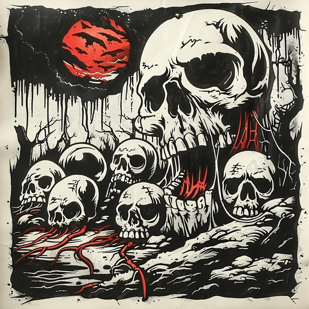 skull  crossbones  black  background  provocative  dark  naturalistic  art  introspective  terror 927853