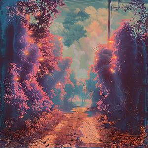 road  nowhere  painting  chromolithography  abstract  artwork  surreal  journey  imaginative  landscape 1053884