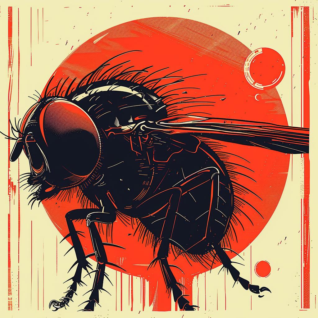 DADA  occult  album-cover  fly  red-background  bug  illustration  hyper-detailed  dark  visual-art 939526