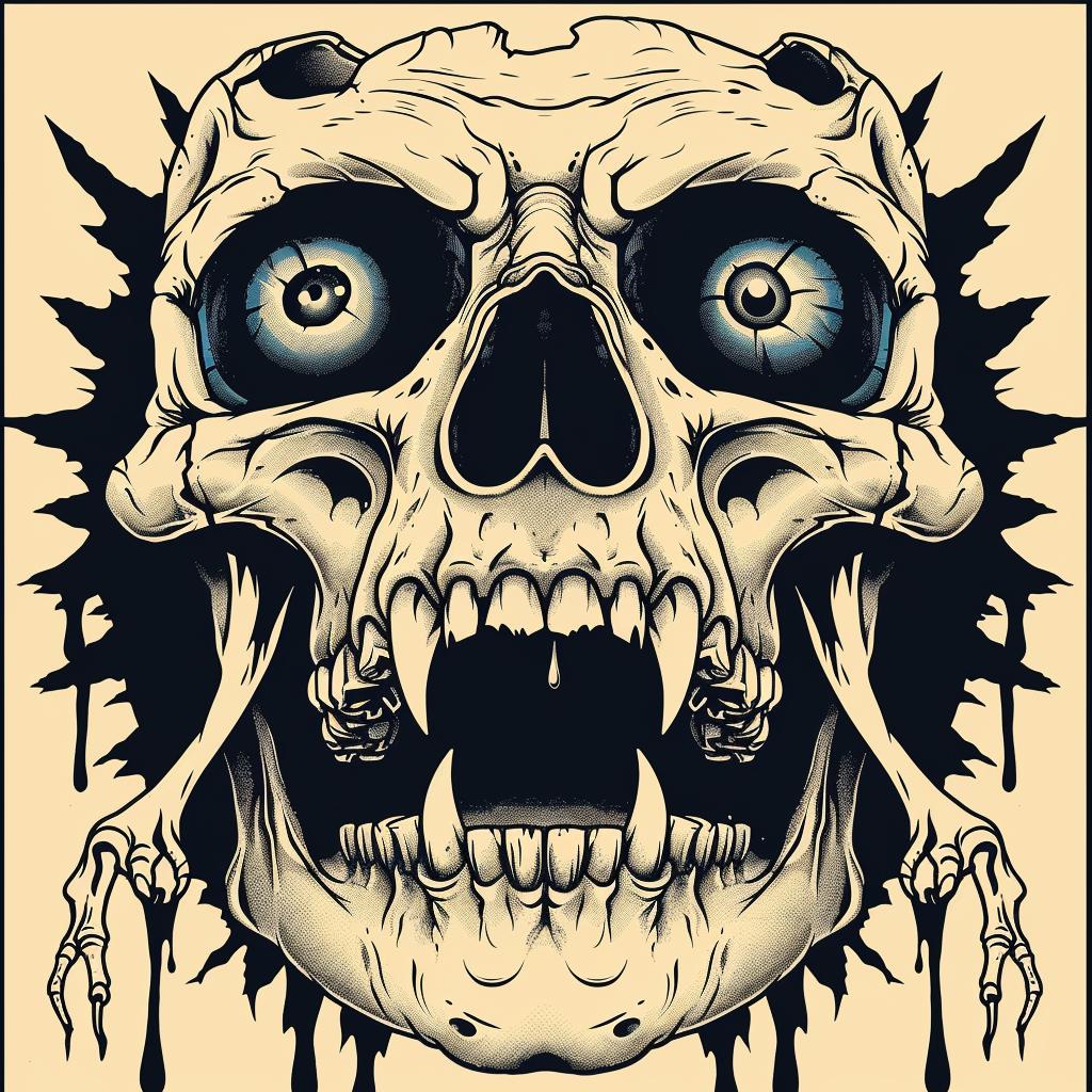 Scream  Death  Machine  Todd  McFarlane  Skull  Fangs  Eyes  Background  Occult 931590