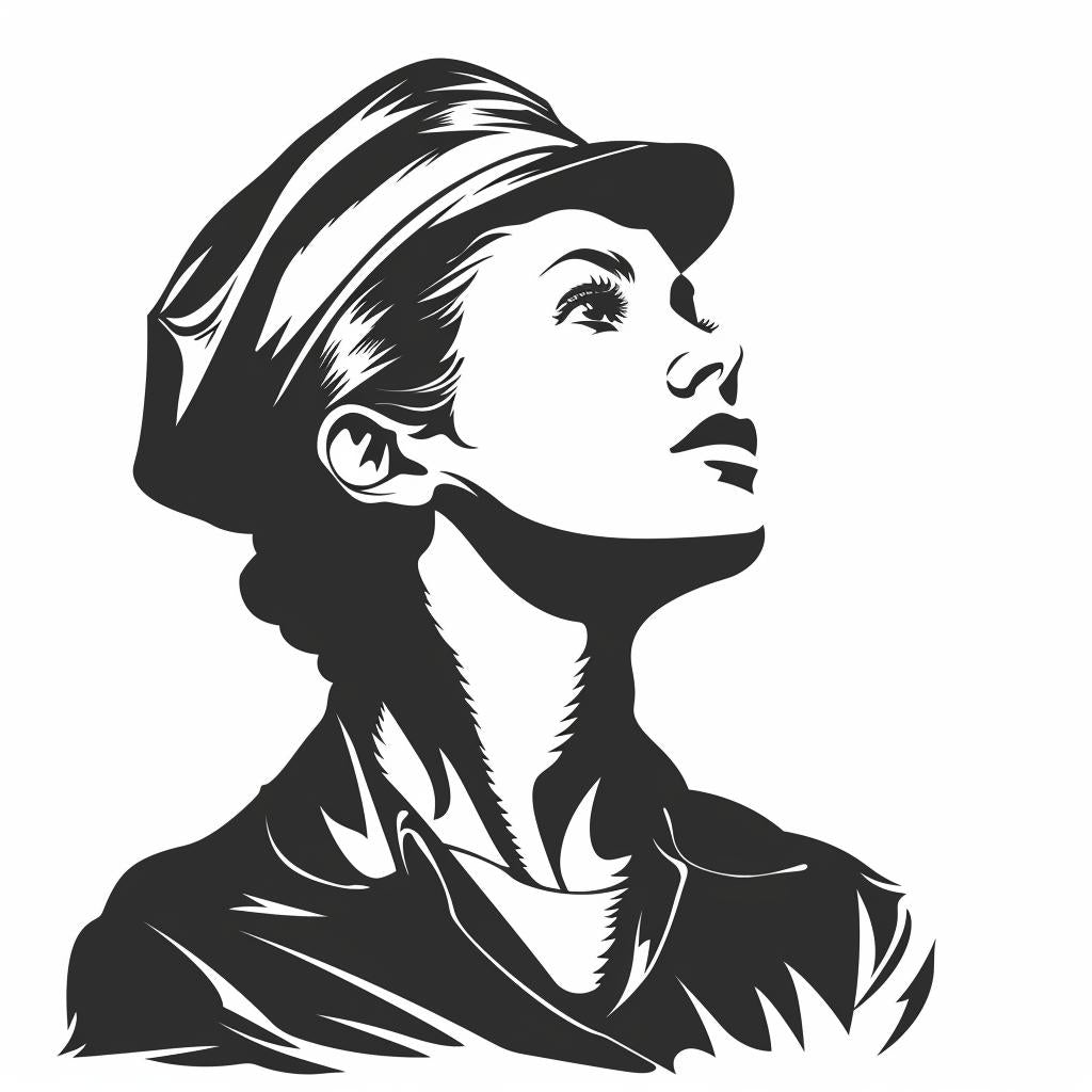 woman  silhouette  doctor  drawing  icon  emblem  blackandwhite  vintage  plain  uniform 951903