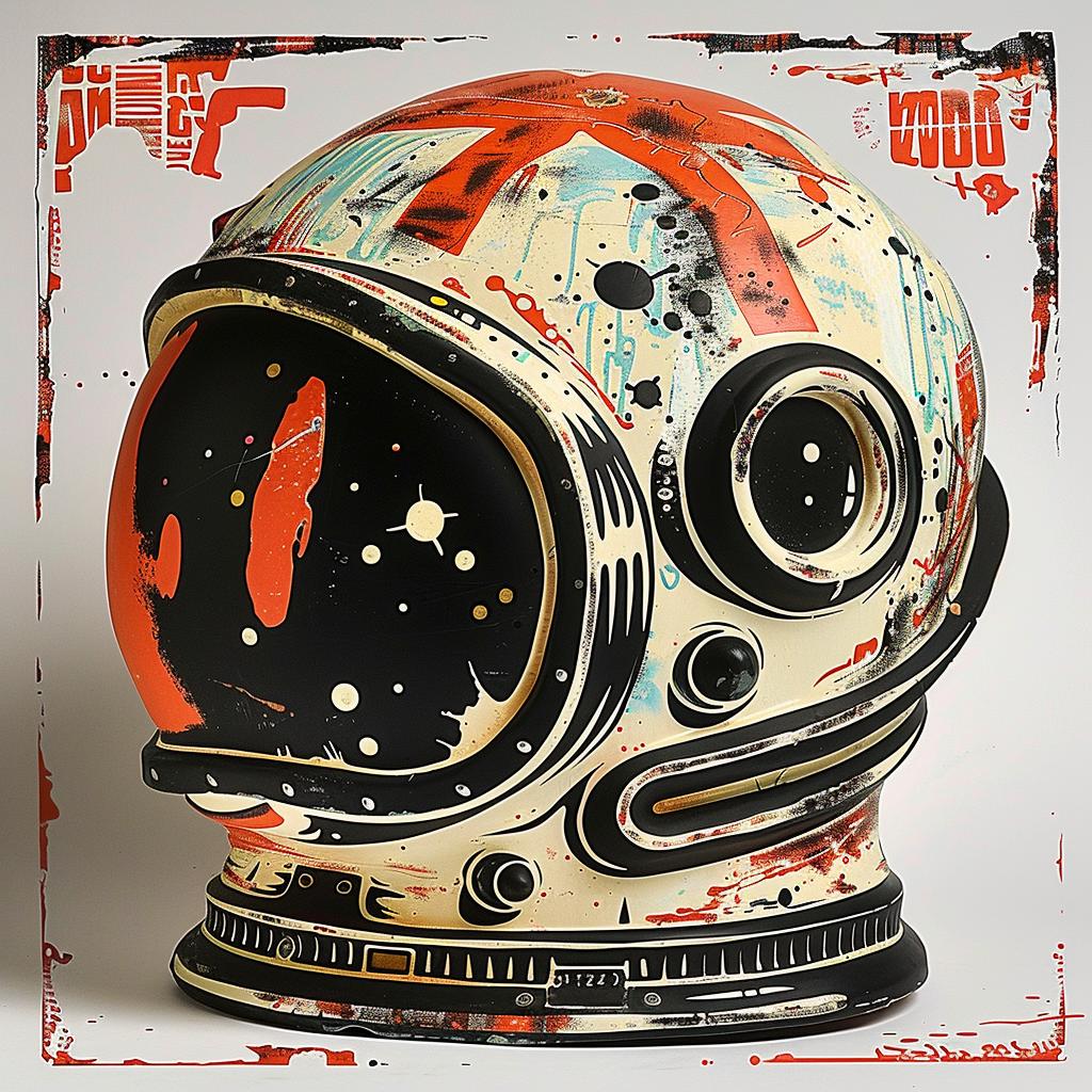 painting  astronaut  helmet  red  black  background  space  science-fiction  art  vintage 949580