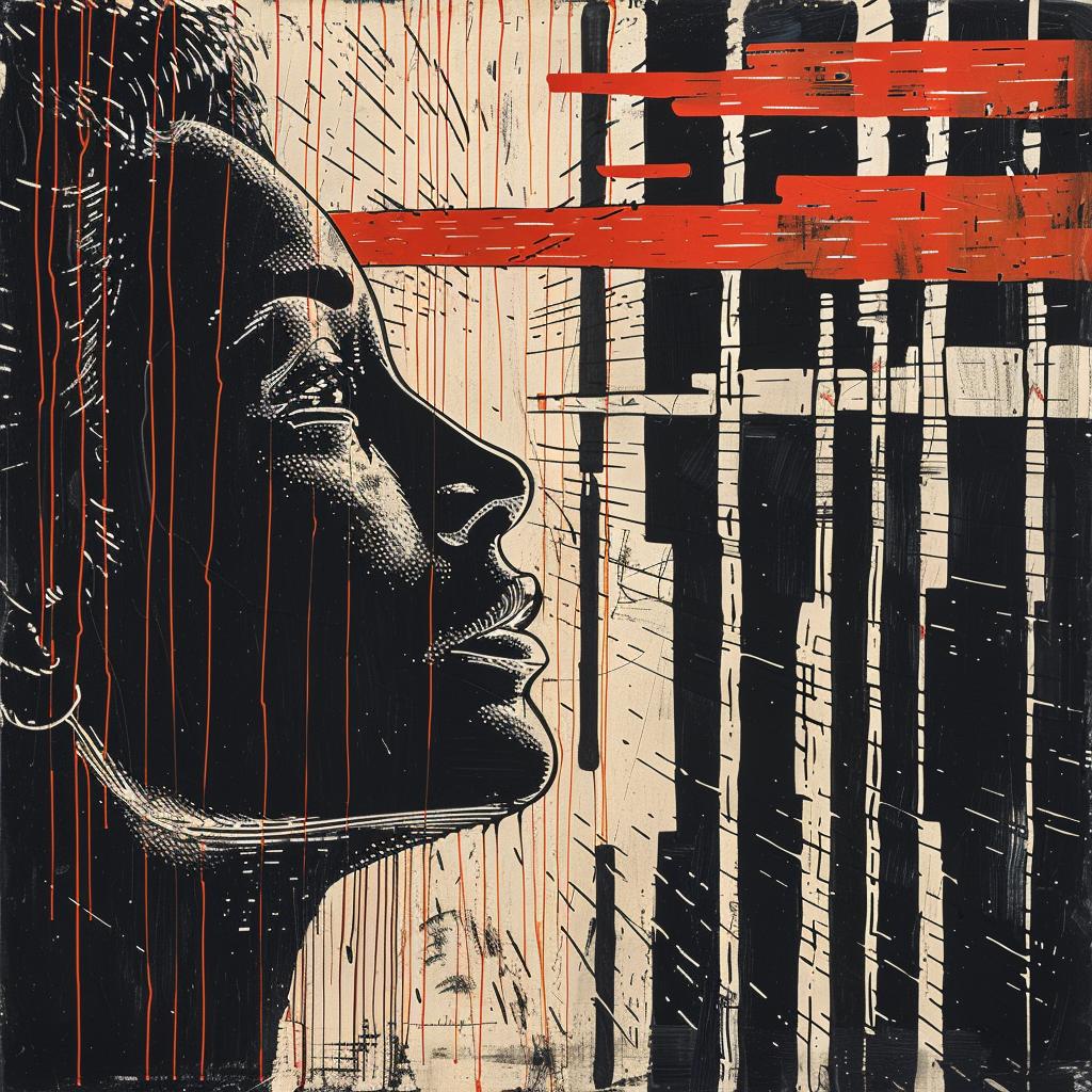 woman  red  lines  painting  abstract  conceptual  bold  modern  stylized  colorful 928152