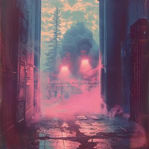 chromolithography  door  pink  purple  smoke  mystical  surreal  photography  whimsical  art 1053755
