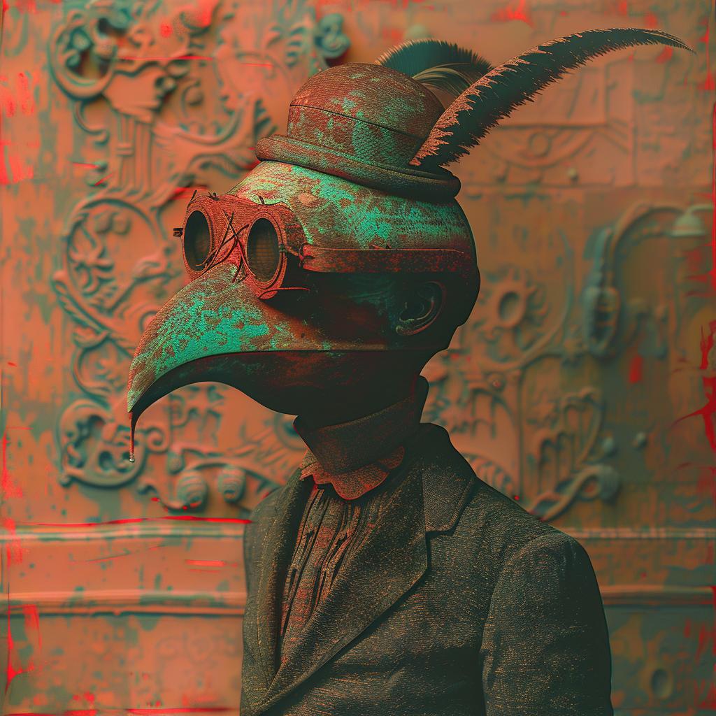 surreal  album  cover  man  birdhead  glasses  introspective  occult  technicolor  art 973964