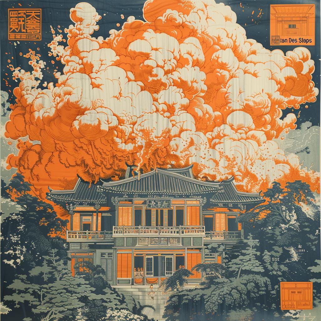 linocut  print  hiphop  album  mansion  explosion  Katsuhiro  Otomo  art  stylized 964566