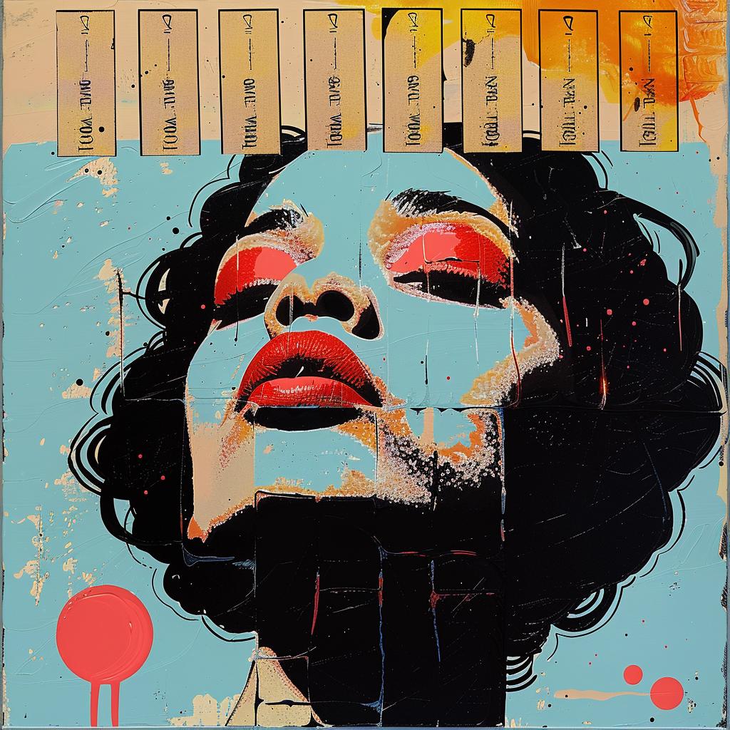 album  cover  african-american  woman  red  impasto  painting  Joan  Cornella  1980s 963486
