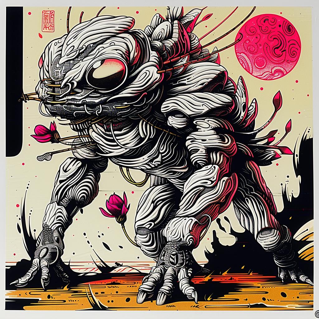 robot  poster  Japanese  sci-fi  illustration  futuristic  graphic  colorful  dynamic  bold 948720