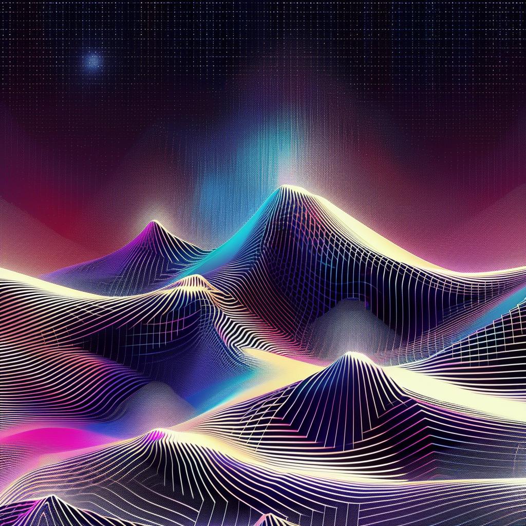 abstract  digital  art  mountain  landscape  colorful  waves  nature  visual  expression 967213