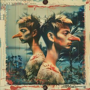chromolithography  people  heads  facing  each  other  portrait  interaction  art  expression 1056650