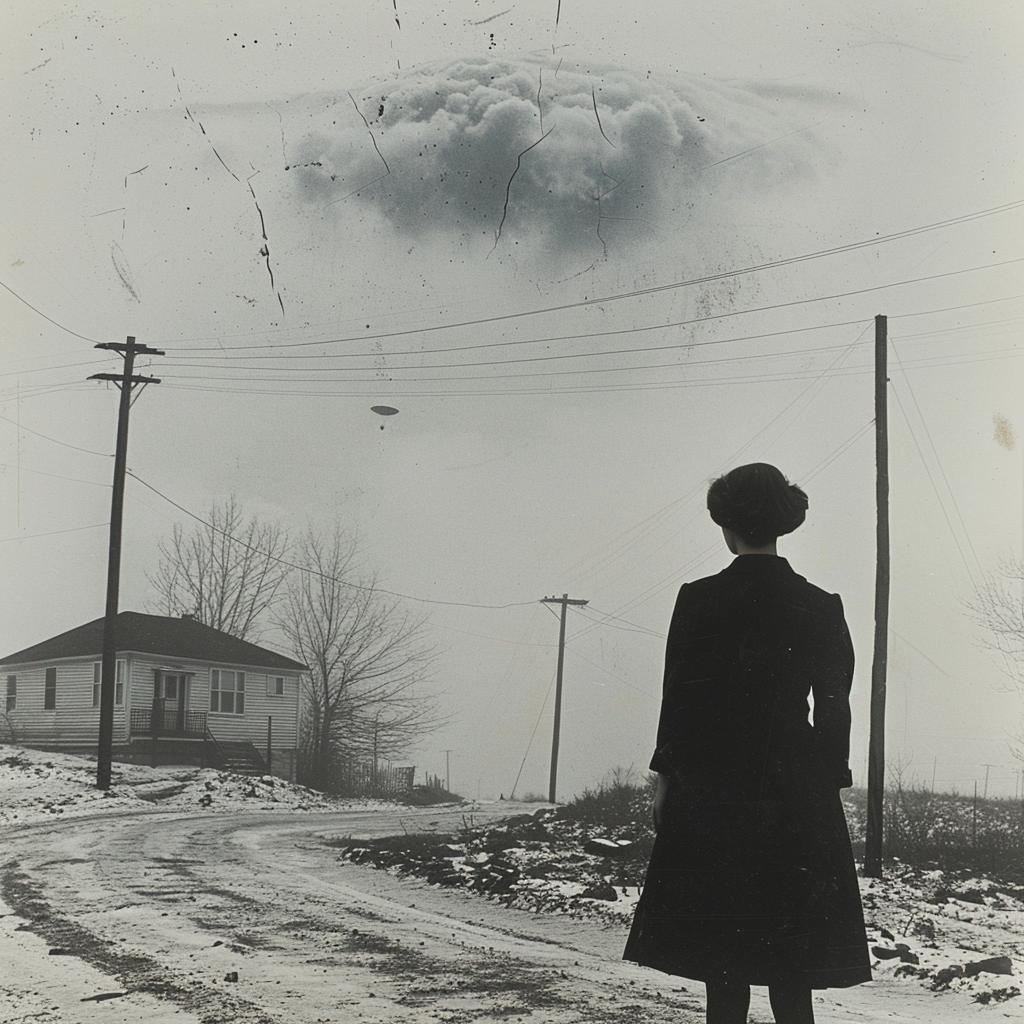 surreal  collage  woman  snow  cloud  highcontrast  raw  artwork  dreamlike  contemplative 969969
